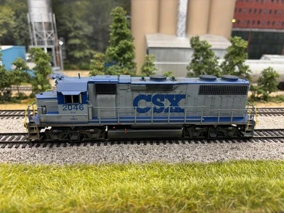 (HO) Rapido CSX GP38 #2046 Weathered ESU LokSound v5 DCC & Mo-Power KA - Image 1 of 4
