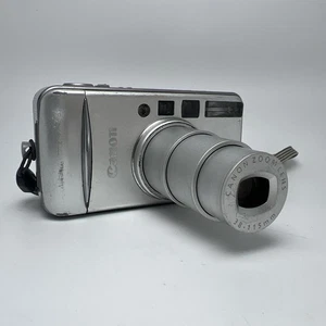 Canon Sure Shot 115u Date Camera 35mm Point & Shoot Zoom Lens Silver - Picture 1 of 13