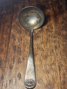Große Towle Shell II Muster Suppe Punsch Schöpfkelle alt Vintage Servierlöffel viktorianisch - Bild 1 von 9