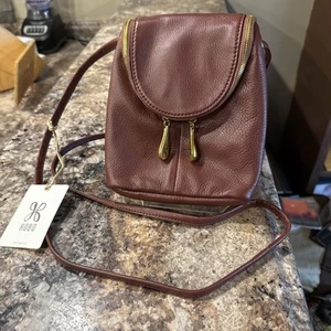 Women's HOBO Fern Crossbody Leather Purse Port Color Bag NWT NO DUST BAG - Picture 1 of 9
