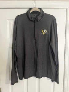 Maglione Pittsburgh Penguins Greyson 1/4 zip usato. XL. Grigio - Foto 1 di 5