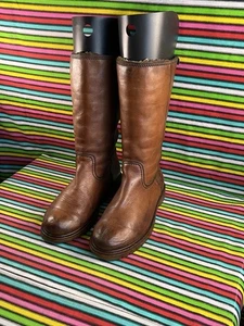 Vintage Women’s Panama Jack Soft Toe Cowboy Work Cowgirl Leather Boots Uk 6.5 - Picture 1 of 23