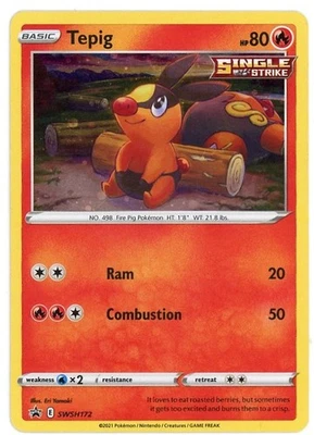 Tepig SWSH172 SWSH: Sword & Shield Promo Cards Holo - Image 1 of 4