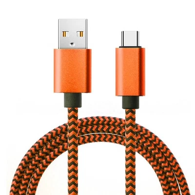 2.4A Fast Charging USB Type C Cable Nylon Braided Data Sync Cord For Android - Image 1 of 4
