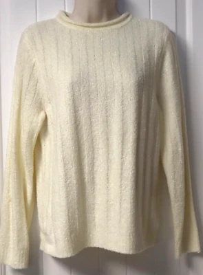 Suéter de manga larga brillante vintage años 90 CLASSIC ELEMENTS para mujer talla S 6-8 Foto 1 de 4