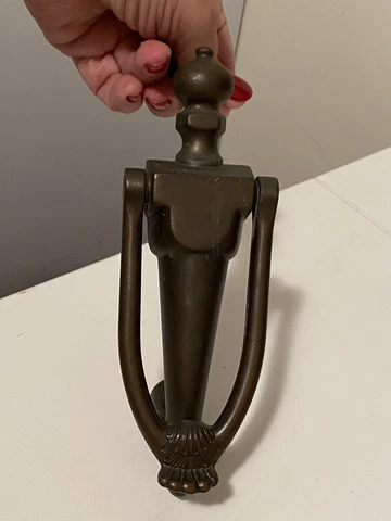 Vintage Copper Brass Door Knocker w/Hardware Cover