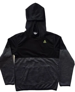 Reebok Black & Grey Hoodie w/Front Pockets Boy Size M/8 - Picture 1 of 3