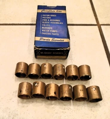 CAJA de 12 bujes de pasador de muñeca de pistón Chevrolet 1937-1953 camión 838551 38 39 40 Foto 1 de 2