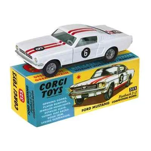 Corgi 1/43 1965 Mustang Fastback 2+2 Competition w/ Opening Doors + More! #325 - Picture 1 of 7