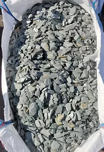 GREEN SLATE CHIPPINGS 40mm.DECORATIVE STONE AGGREGATES - Picture 1 of 8