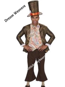 Jacquard Mad Hatter Mens Halloween Costume New Pkg Complete Outfit MED LAST 1 - Picture 1 of 5