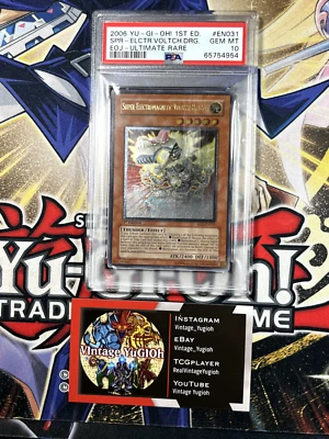 Yugioh PSA 10 Super-Electromagnetic Voltech Dragon EOJ-EN031 1st Ed Ultimate R - Image 1 of 4