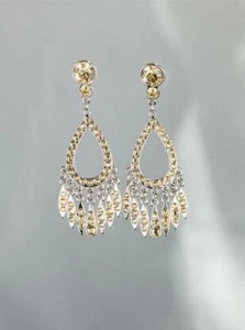 🙂 NUEVOS CON ETIQUETAS Pendientes de agua Stefanie Somers Swarovski en sombra dorada 30032 🙂 🙂 - Imagen 1 de 1