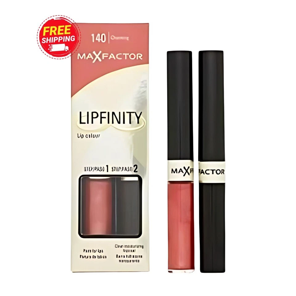 Max Factor Lipfinity 140 Charming – Long-Lasting 2-Step Lip Colour Set - Image 1 of 1