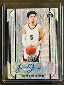 2022 Leaf Metal Jaden Shackelford rookie auto Silver Mythic Relics - Picture 1 of 2