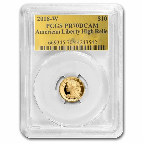 2018-W 1/10 oz American Liberty Gold PF-70 PCGS (Gold Foil Label) - SKU#244420 Cover