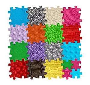 Puzzle ortopedico tappetino sensomotorio muffik set XXL da 19 elementi - Foto 1 di 18