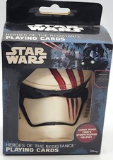 New Deck STAR WARS Heroes of the Resistance Playing Cards Finn Stormtrooper Box