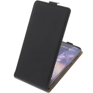 Custodia per Nokia 3.2 Custodia Cellulare Modello Flip Custodia Nera - Foto 1 di 5