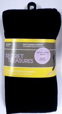 Medias Secret Treasures polar sin pies para mujer M/L negras NUEVAS Foto 1 de 4