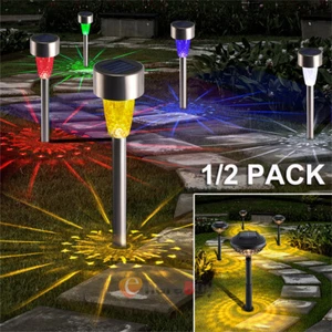 1/2 pcs Solar LED Pathway Lights Automatic Outdoor for Garden Patio Yard Lawn - Picture 1 of 82