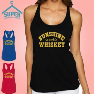 Sunshine And Whiskey Damen TANK TOP GOLD LOGO Country Girl Musik Southern Te - Bild 1 von 5
