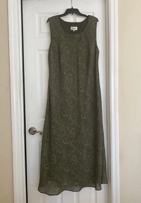 Studio 1 复古长裙 Y2K 尺寸 22w Forrest Fairy 深绿色花卉佩斯利 — 第 1/4 张图片