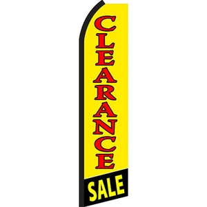 Clearance Sale 2 1/2 ft X 11 1/2 ft Polyester Swooper Flag - Picture 1 of 1