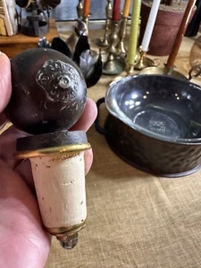 Jan Barboglio IRON wine Bottle Stopper Topper SIGNED 3.5" RETIRED forged ORIGINA - Picture 1 of 11