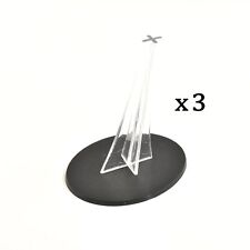 3 - 120mm Oval Base with Transparent Flight Stand 40K Valkyrie Stormraven NEW