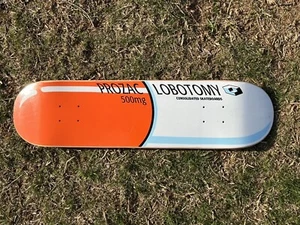 Vintage Consolidated Skateboard “PROZAC 500mg LOBOTOMY” 1997 Skate Deck Bourne - Picture 1 of 9
