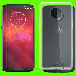 Coque de protection écran en verre trempé ultra transparent pour Motorola Moto Z3 XT1929 USA - Photo 1 sur 1