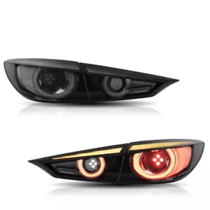 VLAND Smoked LED Tail Lights For Mazda 3 Axela Sedan 2014-2018 w/Sequential Turn - Picture 1 of 9