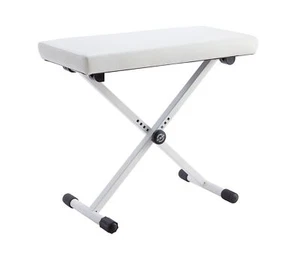 K&M 14077 Keyboardbank, weiß Höhe 41,5 - 61,0 cm , Sitzfläche 65 x 30 cm - Bild 1 von 1