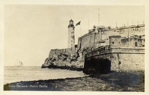 Postal RPPC de Cuba, La Habana, Castillo de Morro (1930) - Imagen 1 de 2