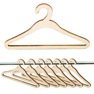 10pcs/Set Wooden Clothes Hangers Doll Accessories for 1/3 Dolls 75mm x 42mm - Picture 1 of 9