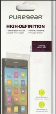 PureGear HD Tempered Glass Screen Protector for Samsung Galaxy A20 - Clear - Image 1 of 2