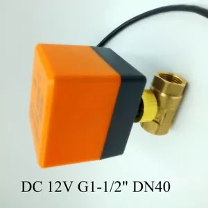 DC 12V G1-1/2" DN40 Brass 2 Way Motorized Ball Valve Electrical Valve NEW - Picture 1 of 5
