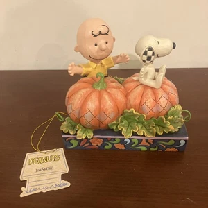 Jim Shore Peanuts "Pumpkin Treats" Charlie Brown und Snoopy 6008962 - Bild 1 von 5
