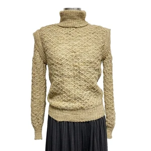 Vintage Contempo Casuals Womens Size M Brown Knit Turtleneck Sweater - Picture 1 of 7