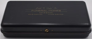 Vintage Metal lock box with keys Joseph G. Duffey Inc. Funeral Homes - Picture 1 of 7