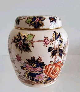 Mason’s Ironstone Mandarin Ginger Jar With Lid Made In England 13.5cm VGC - Picture 1 of 13
