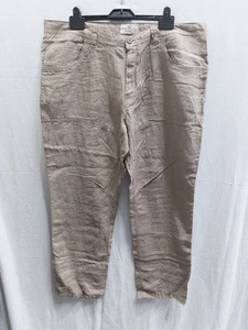 BNWT Next Men's Beige Linen Trousers- 40R - Picture 1 of 6