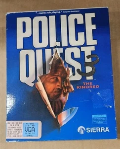 Police Quest 3 The Kindred PC Big Box MS-DOS 3.5" Disks Sierra Games CIB - Picture 1 of 4