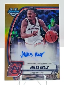 2024-25 Topps Bowman cromo U novato millas Kelly 76 refractor automático dorado 40/50 - Imagen 1 de 3