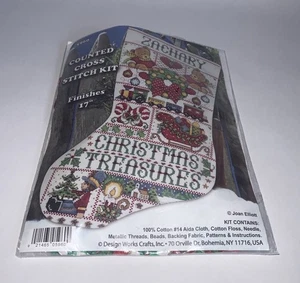 Weihnachtsstrumpf gezählt Kreuzstich Kit Joan Elliott 5960 OFFENE VERPACKUNG WIE ABGEBILDET - Bild 1 von 3
