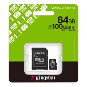 Kingston 64GB Micro SD Card SDHC SDXC Memory Card TF Card Class 10 SD Adapter - Picture 1 of 3