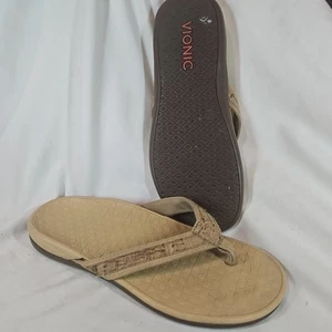 Vionic Tide II TVW1002 Flip Flop Sandals Tan Brown Women’s Size 10. - Picture 1 of 4