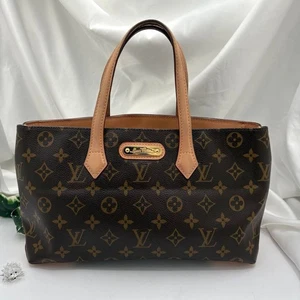 Auténtico Bolso de Mano Louis Vuitton Wilshire PM Marrón Monograma M45643 Usado - Imagen 1 de 10