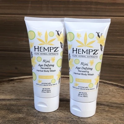(2) HEMPZ MINI AGE DEFYING RENEWING HERBAL BODY WASH - 3oz Each - Image 1 of 4